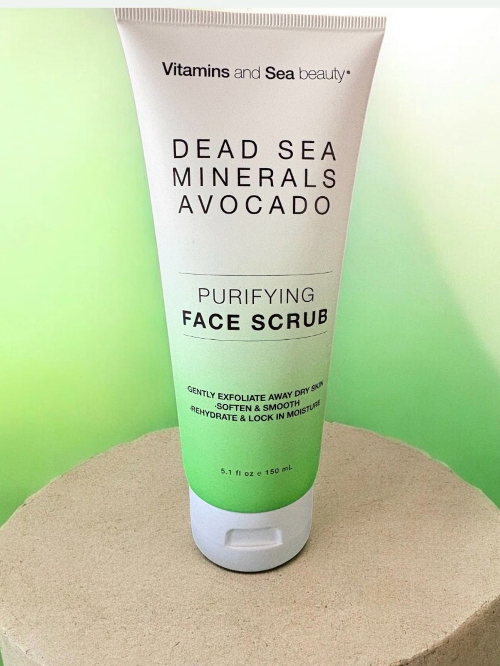 Dead Sea Minerals Avocado Purifying Face Scrub – Green